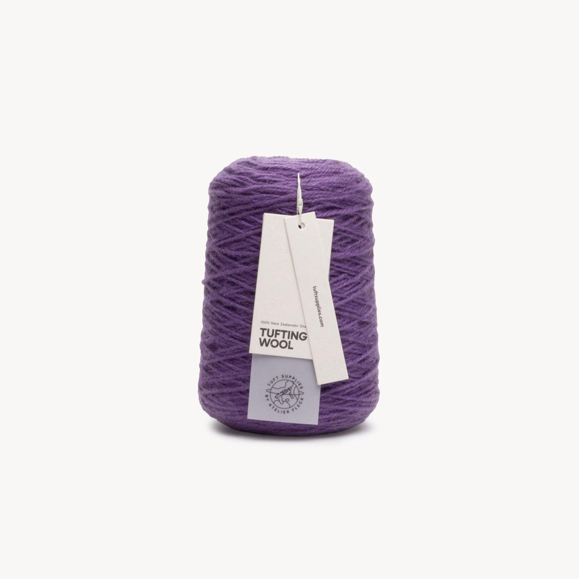 plum pop 100% New Zealand Wool Tufting Yarn 500g cone – durable 3-ply rug making yarn