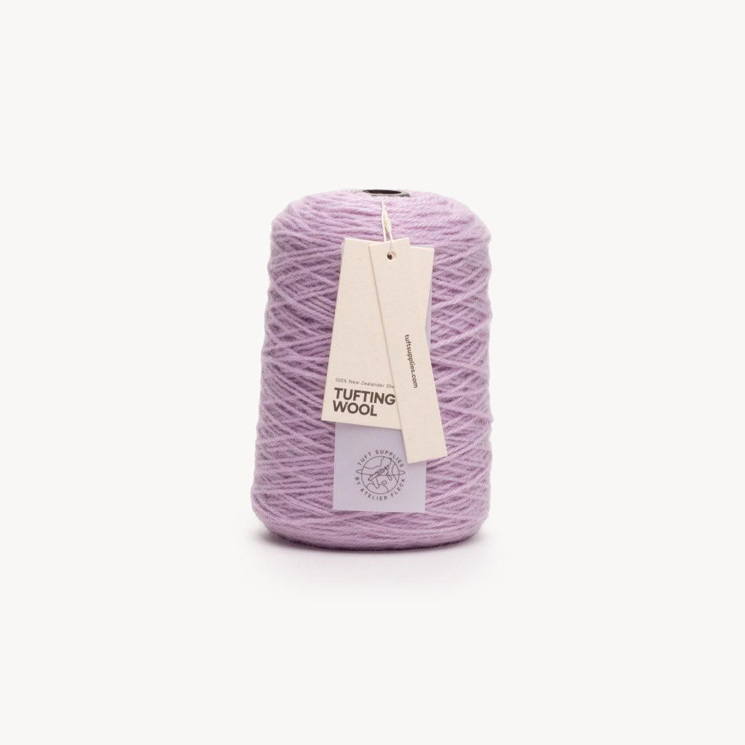 lavender 100% New Zealand Wool Tufting Yarn 500g cone – durable 3-ply rug making yarn