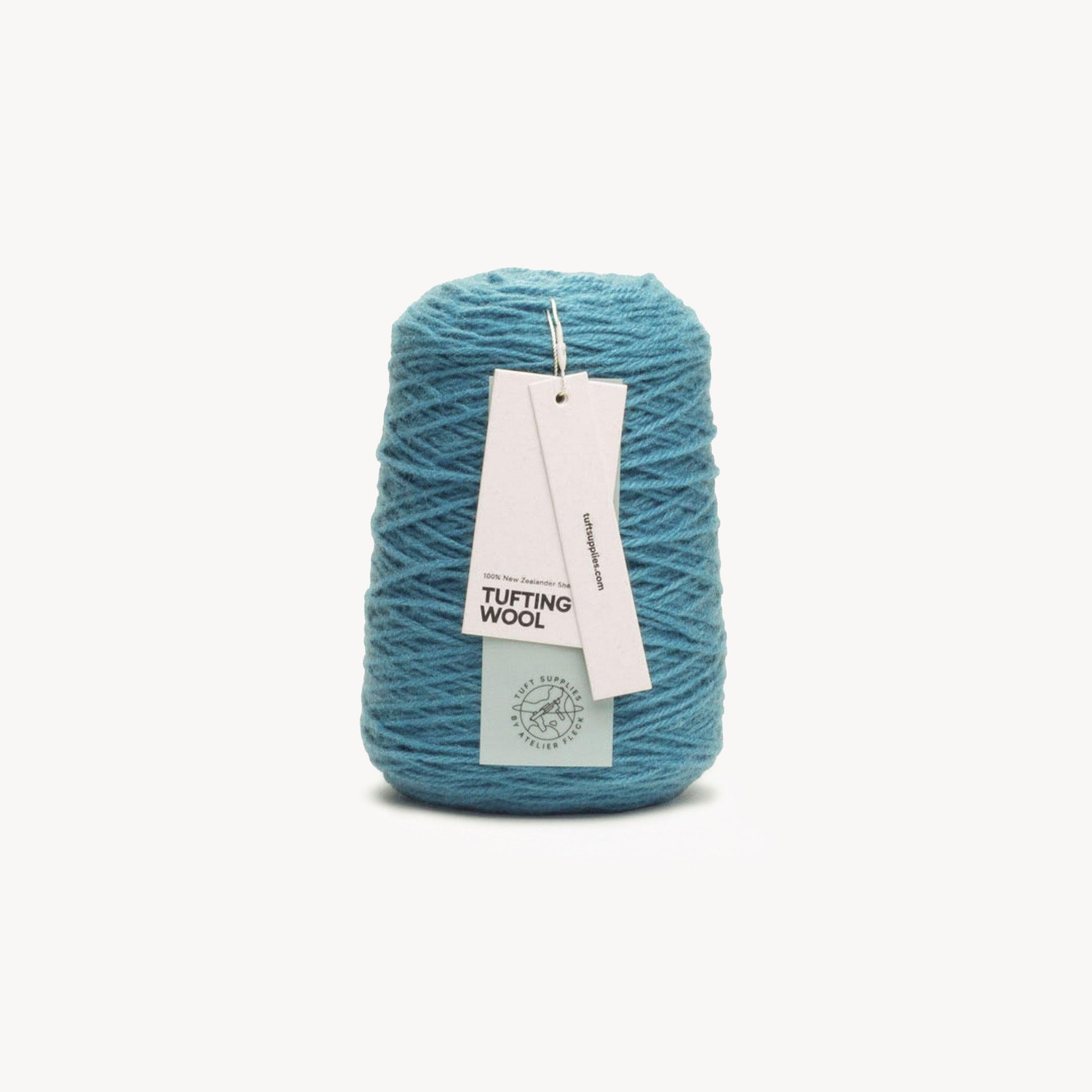 skyline blue 100% New Zealand Wool Tufting Yarn 500g cone – durable 3-ply rug making yarn