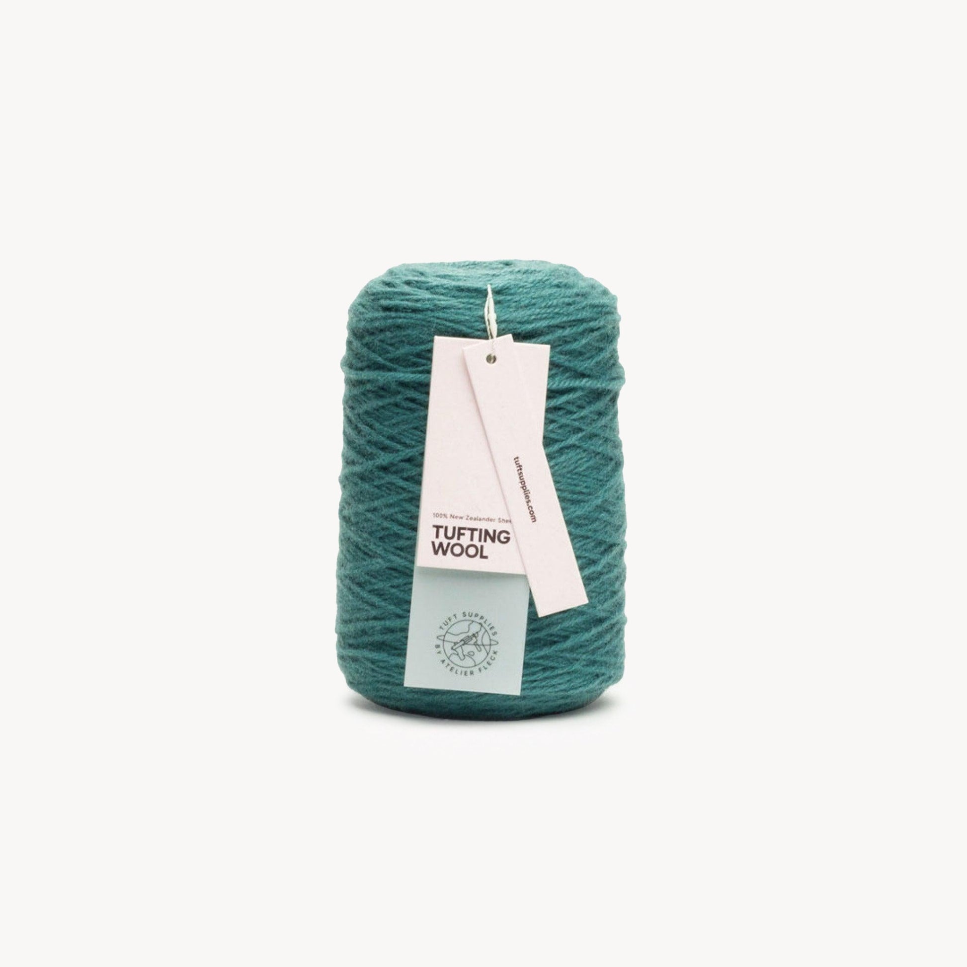 teal tide green 100% New Zealand Wool Tufting Yarn 500g cone – durable 3-ply rug making yarn