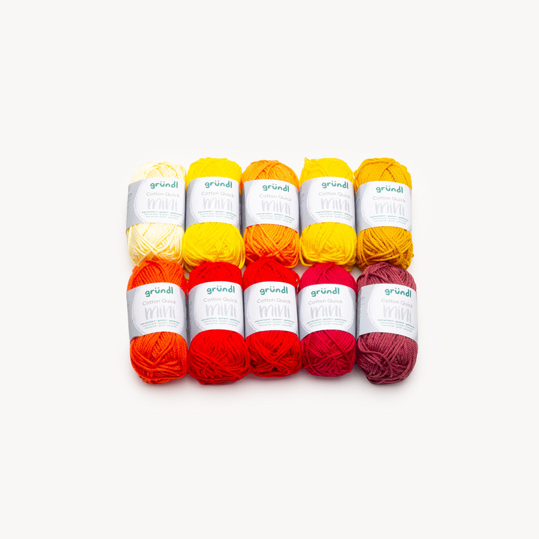 Gründl Cotton Quick Mini Shades 10 x 15g - Tuft Supplies GmbH