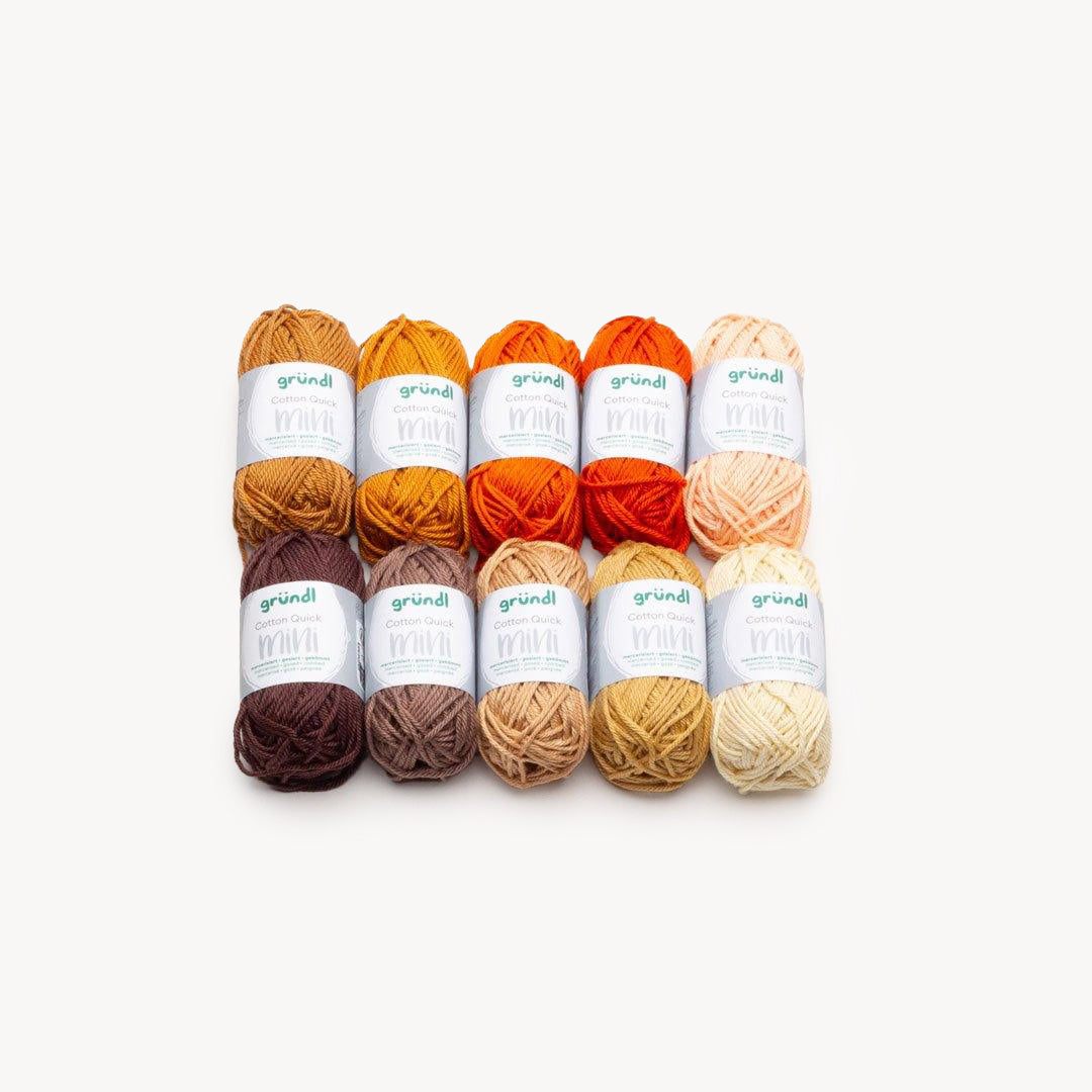 Gründl Cotton Quick Mini Shades 10 x 15g - Tuft Supplies GmbH